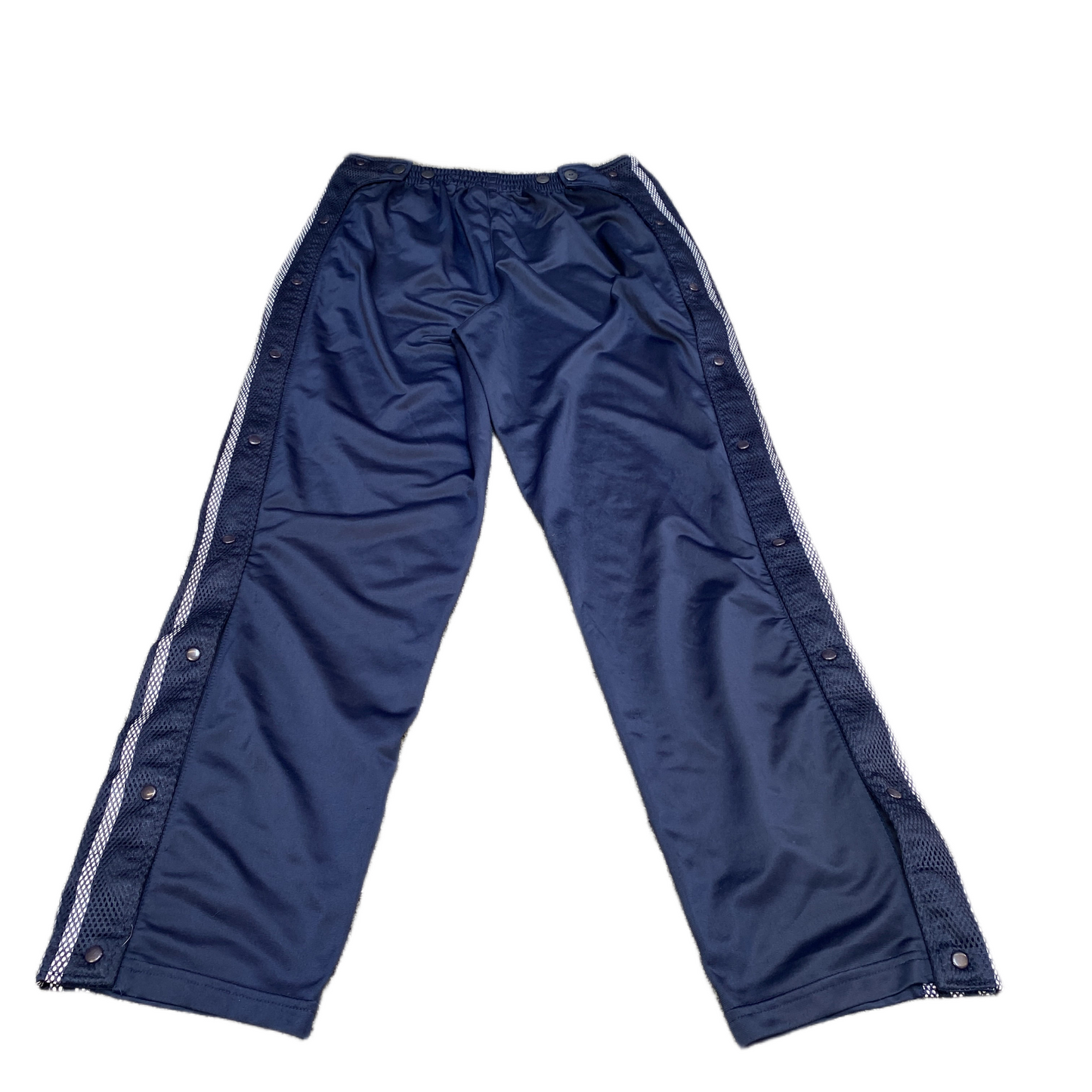 Giani Feroti Track Pants Fits as Mens 32" Waist Blue 3-Stripes Back Snap Trouser
