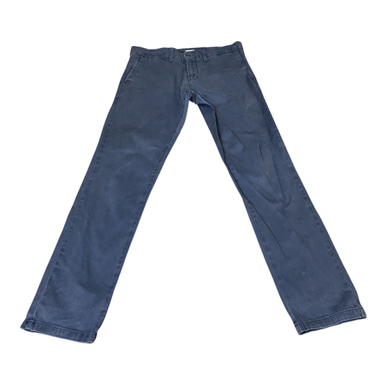 Carhartt WIP Sid Pants Men Medium Blue Twill Stretch Workwear Low Waist Slim Fit