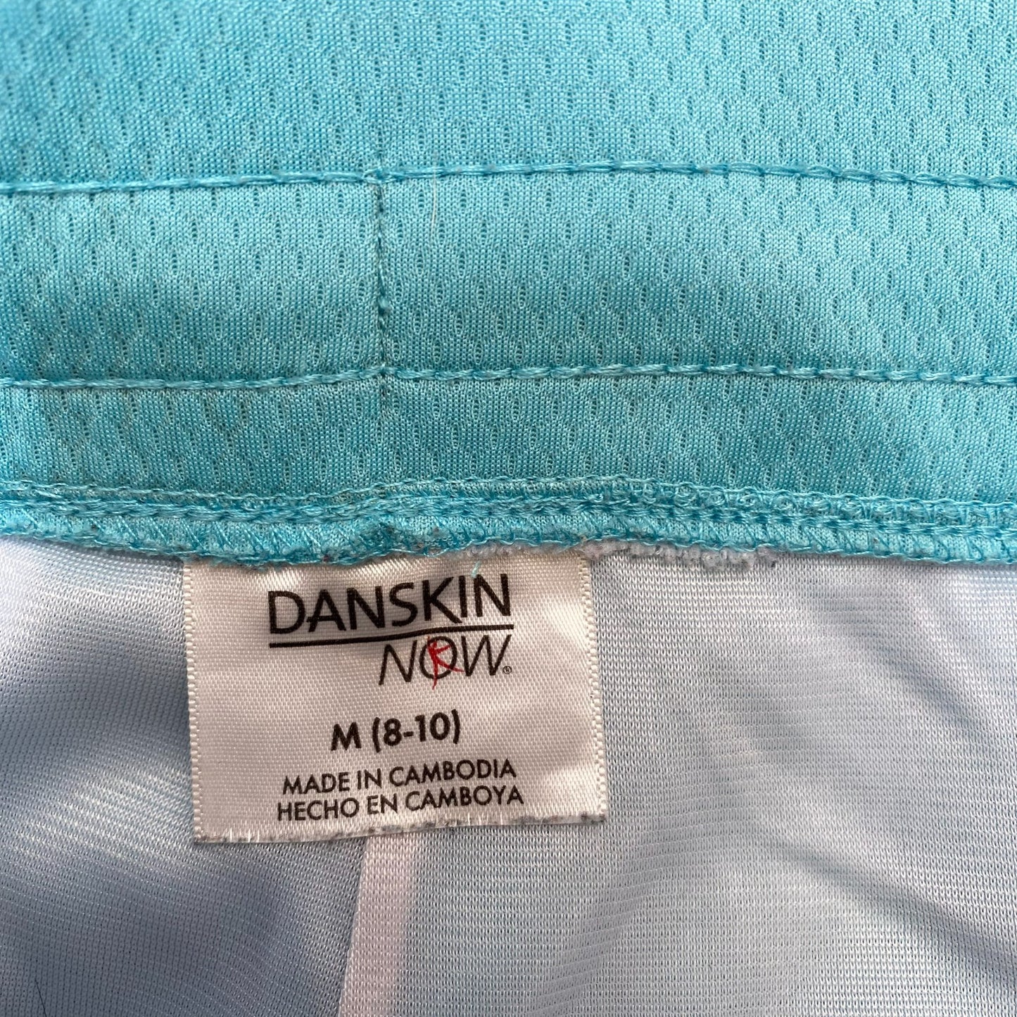 Running Sprinter Shorts Women Medium Blue Allover Mesh Athletic Drawstring Waist