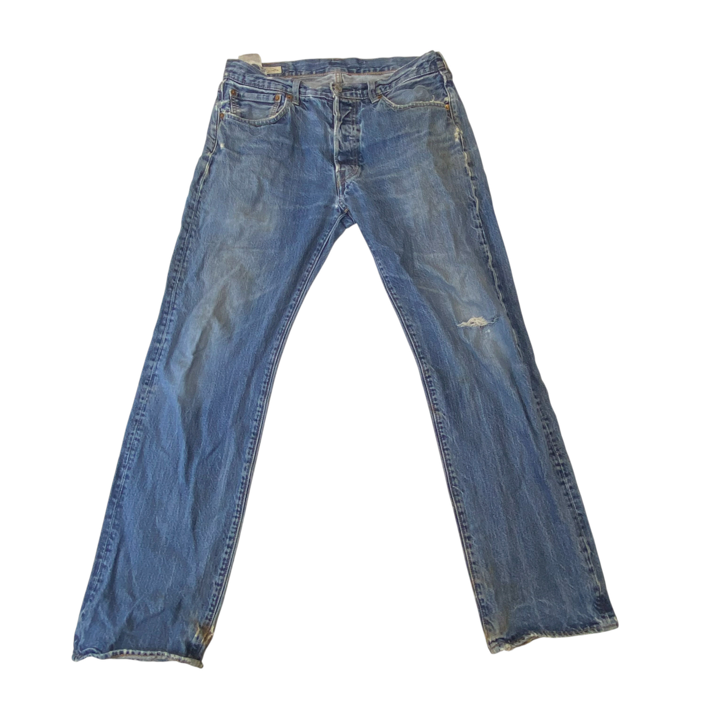 Levi's Jeans Mens Medium Blue Denim Regular Fit Straight Leg Pockets Outdoor