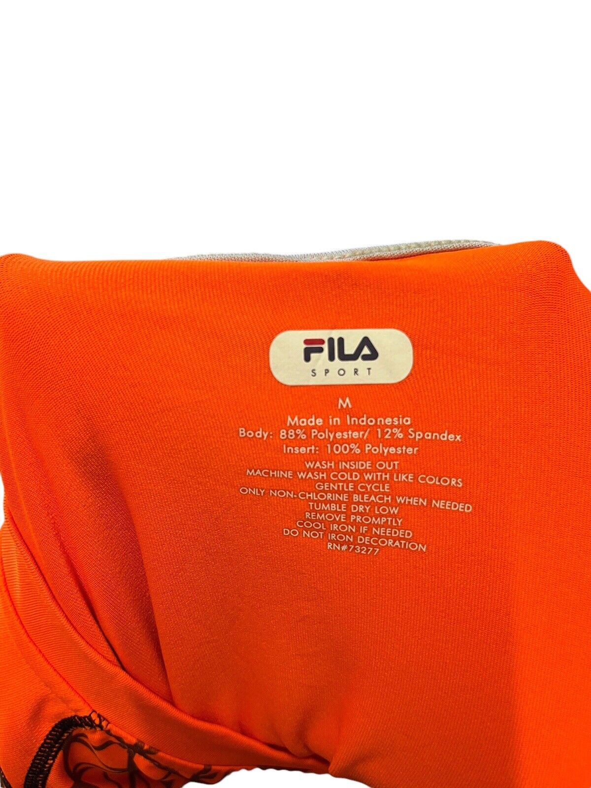 Fila T-Shirt Orange Men’s M Logo