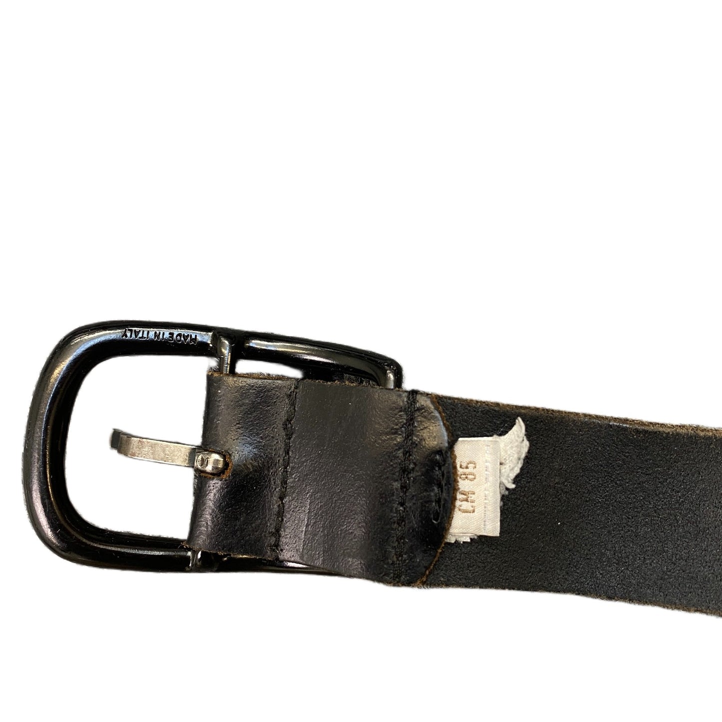 Vintage Diesel Waist Belt Mens Black Leather Adjustable Pin Buckle 39.5 Inches
