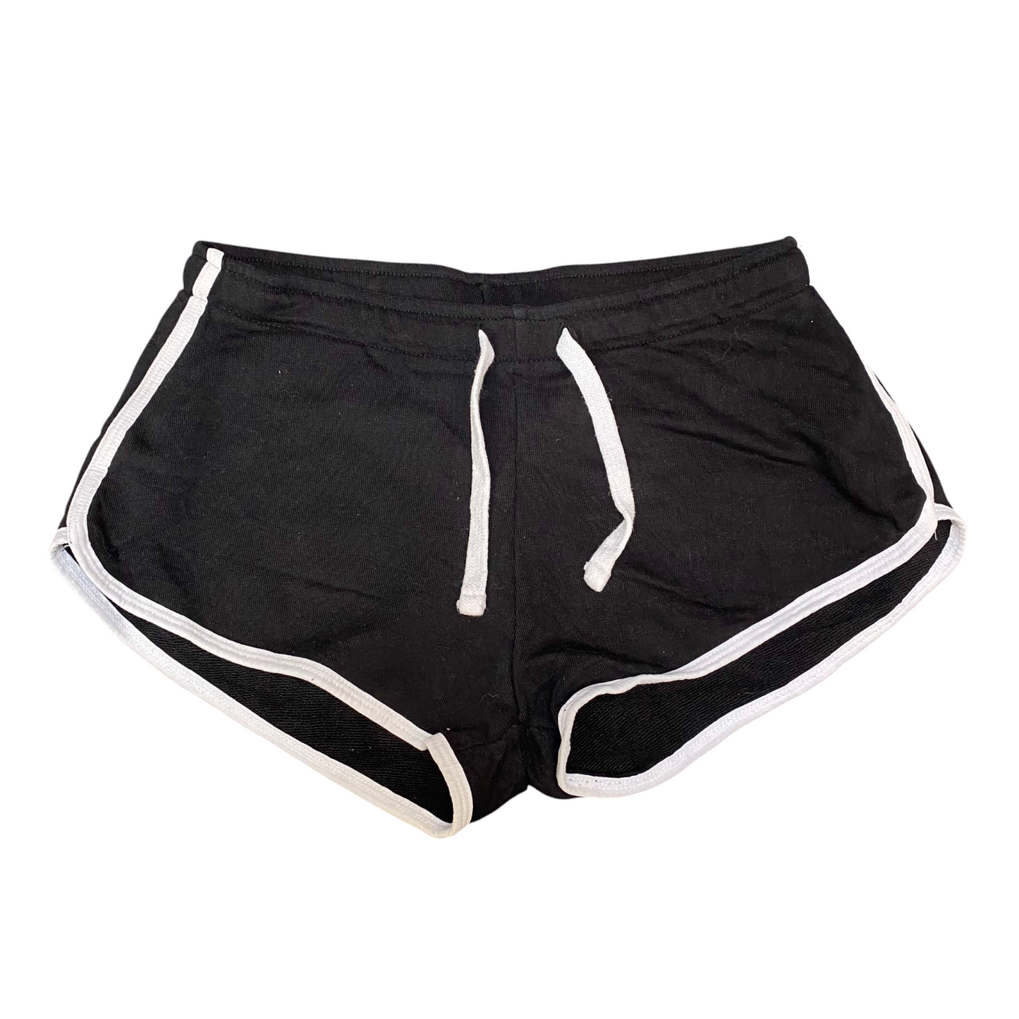 Running Sprinter Shorts Womens Small Black Athletic Fit Gym Workout Dolphin Hem