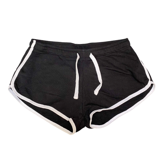 Running Sprinter Shorts Womens Small Black Athletic Fit Gym Workout Dolphin Hem