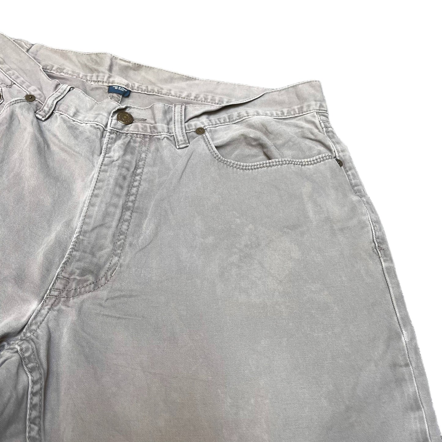 Polo Ralph Lauren Shorts Fits as Mens XL 35" Waist Grey Denim Embroidered Pony
