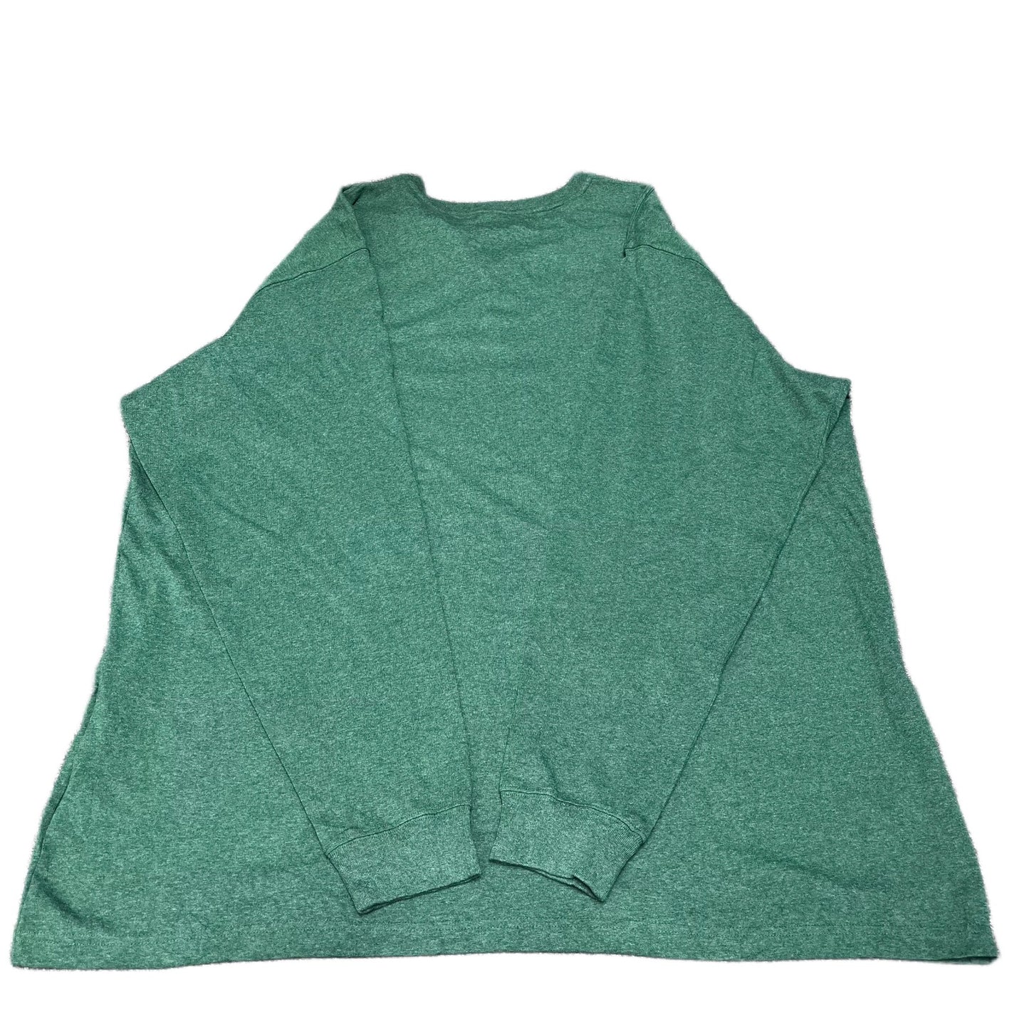 Carhartt Henley Pocket T-Shirt Mens 3XL Tall Green Loose Fit Long Sleeve Tee