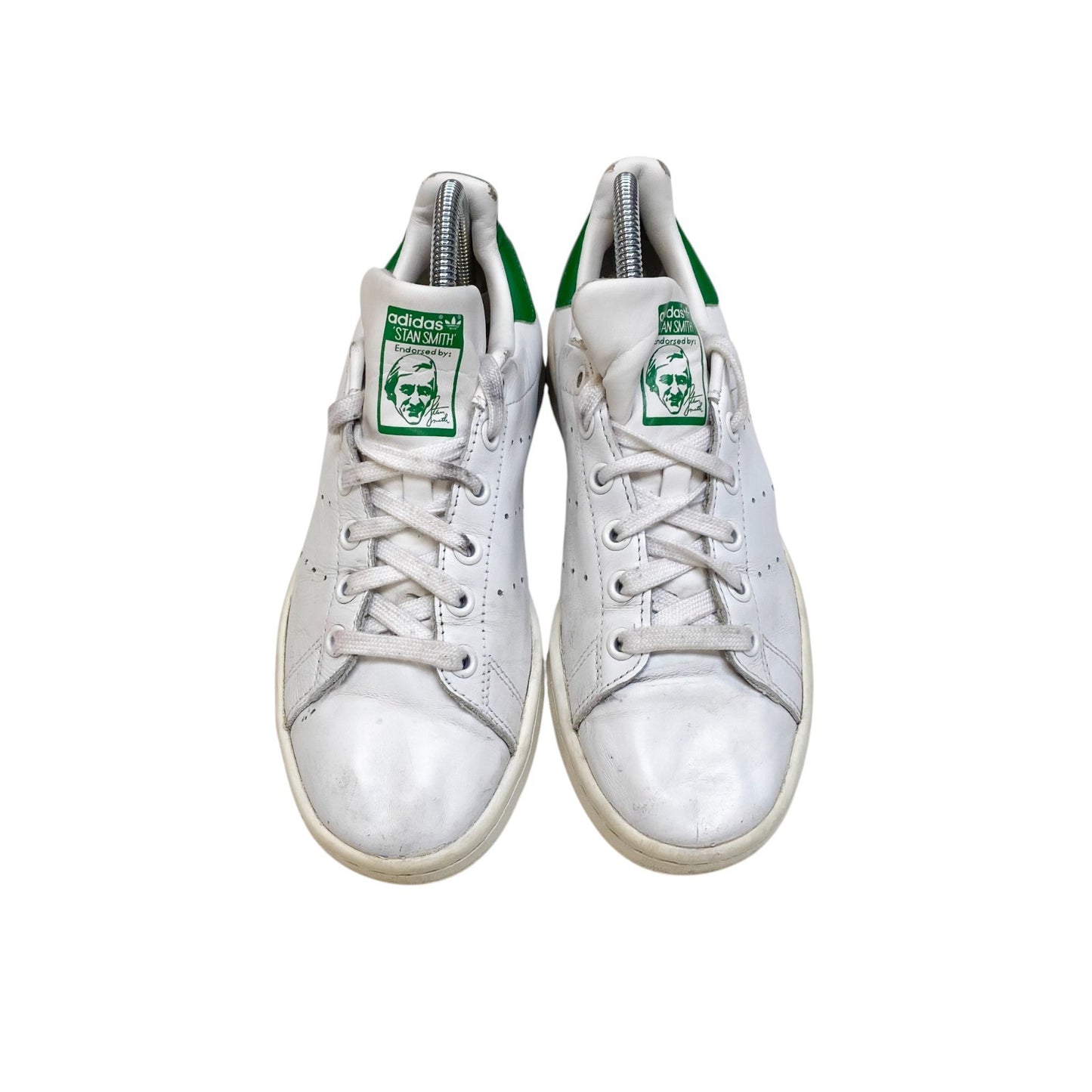 Adidas Originals Stan Smith Sneakers Women 4.5 White Green Casual Tennis Classic