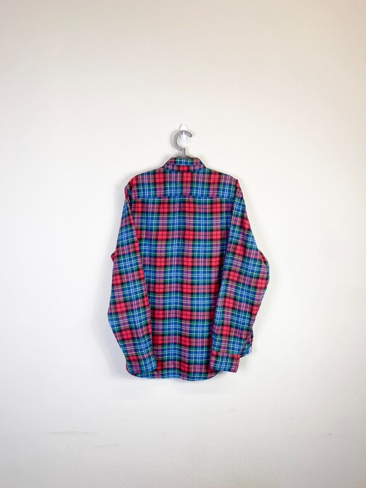 Tommy Hilfiger Shirt Mens Large Multicolour Plaid Casual Long Sleeve Button Down