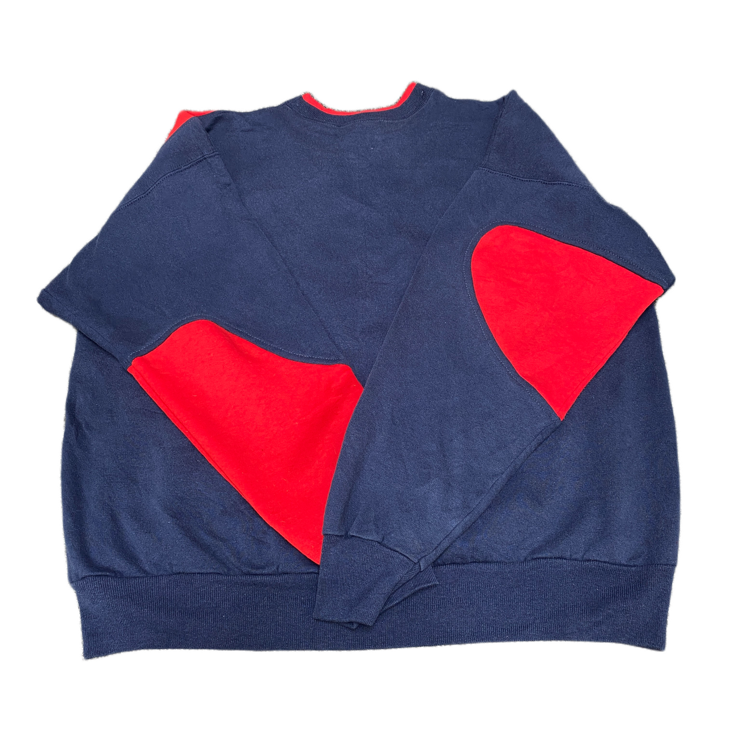 Nike Reworked Sweatshirt Mens XL Blue Red Embroidered Spellout Logo Vintage Y2K