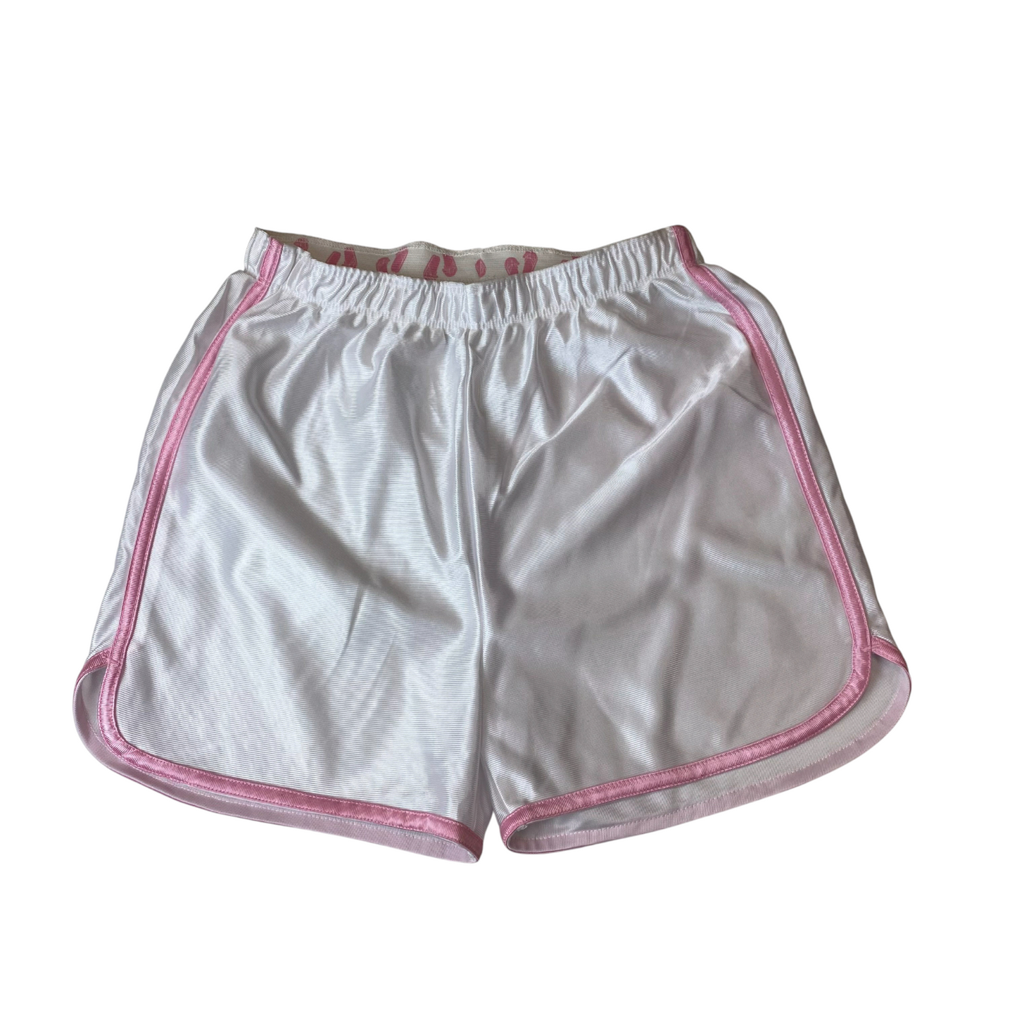 Specialty Sprinter Shorts Womens S White Pink Activewear Gym Training Workout
