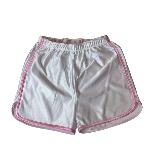 Specialty Sprinter Shorts Womens S White Pink Activewear Gym Training Workout