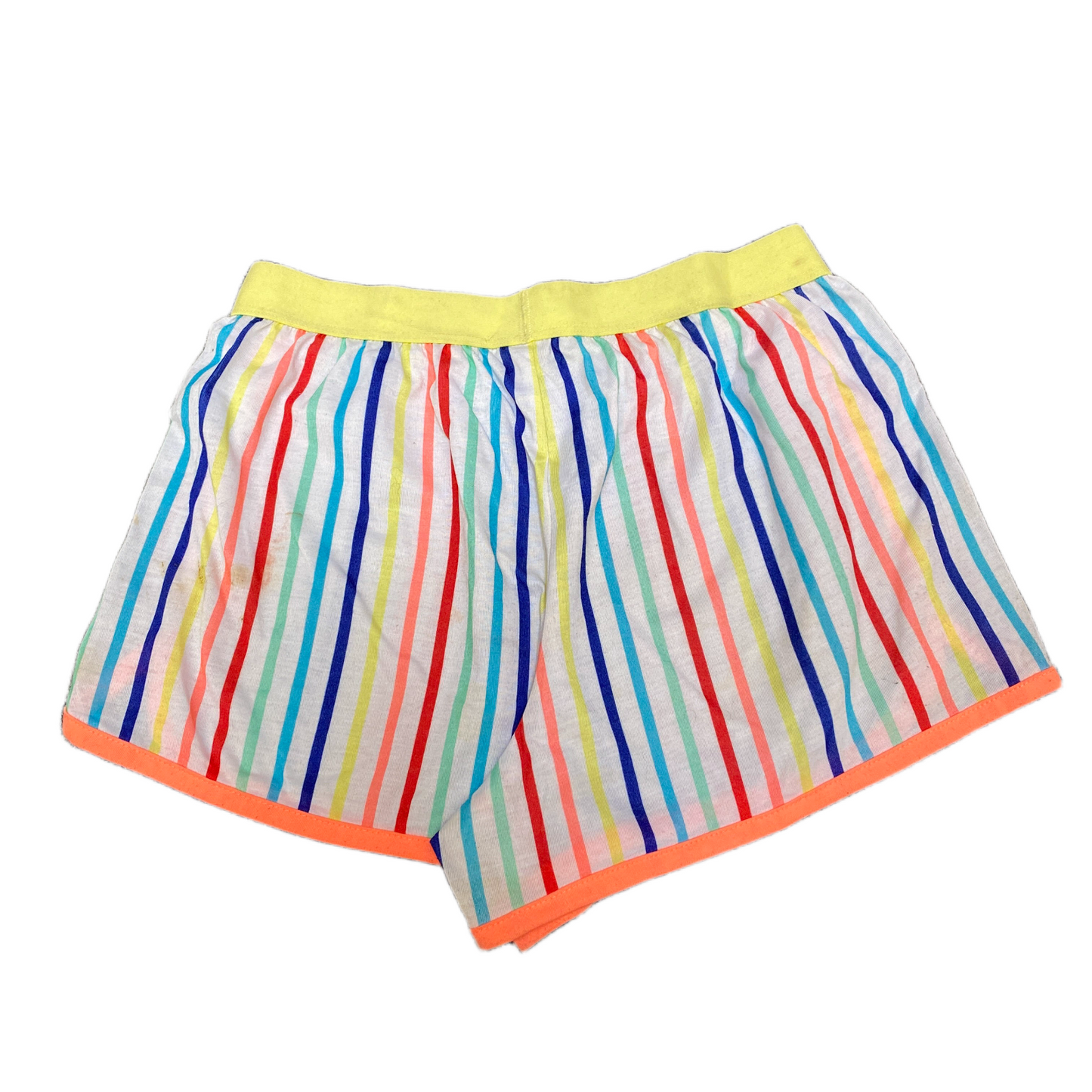 Running Sprinter Shorts Womens XL 24" Waist Multi Striped Athletic Dolphin Hem