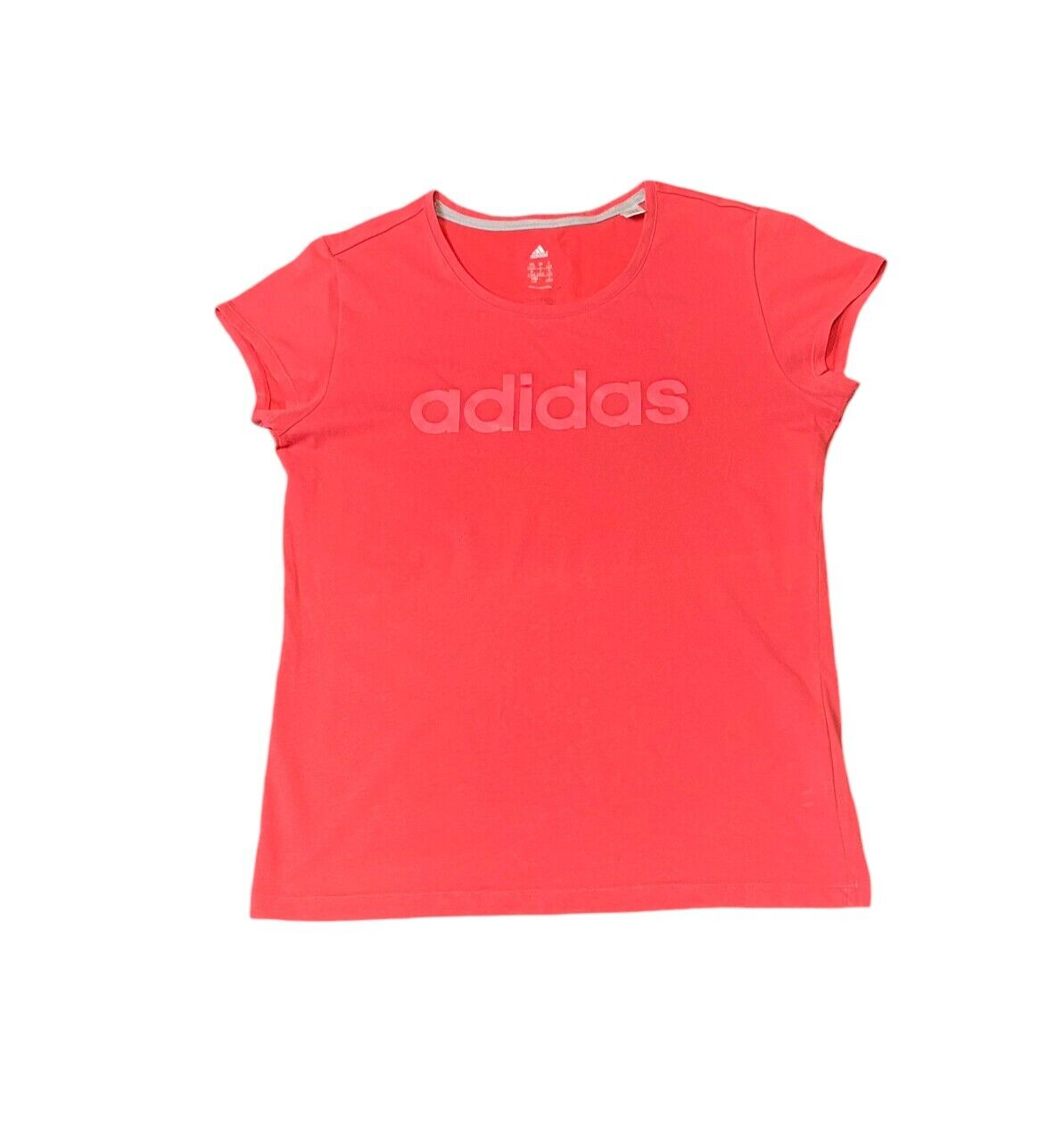 Adidas T-Shirt Women's Red L 16-18 Cap Sleeve Round Neck Sport Training Pullover