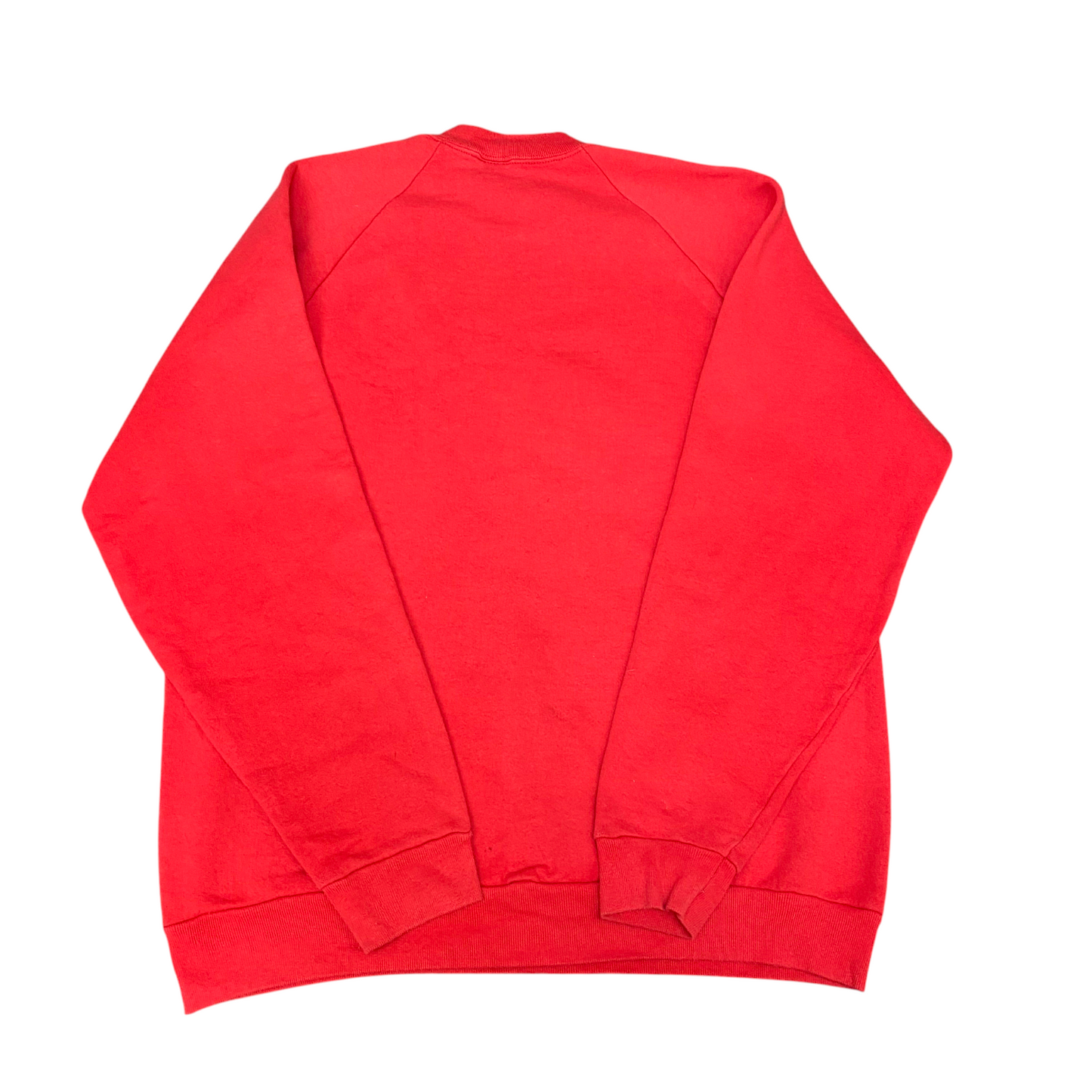 Screen Stars Sweatshirt Mens Large Red Graphic Long Sleeve Crew Neck Pullover