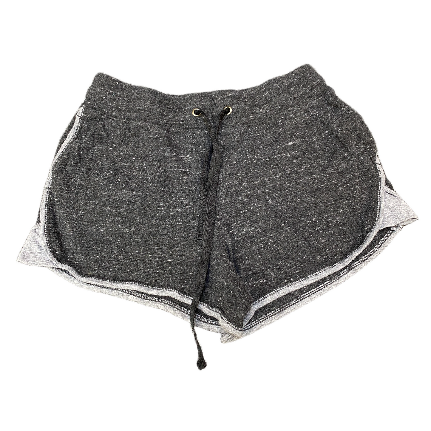 Running Sprinter Shorts Womens S 29" Waist Grey Stretch Drawstring Dolphin Hem