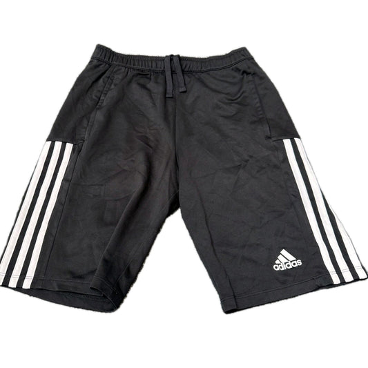 adidas Shorts Womens 25W Black 3 Stripes Panel Logo Climate Performance Stretch