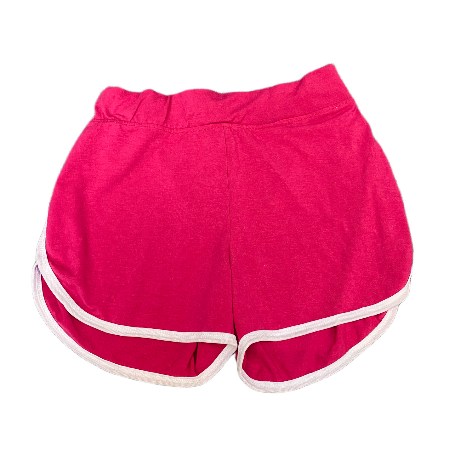 Running Sprinter Shorts Womens L 25" Waist Pink Athletic Gym Workout Dolphin Hem