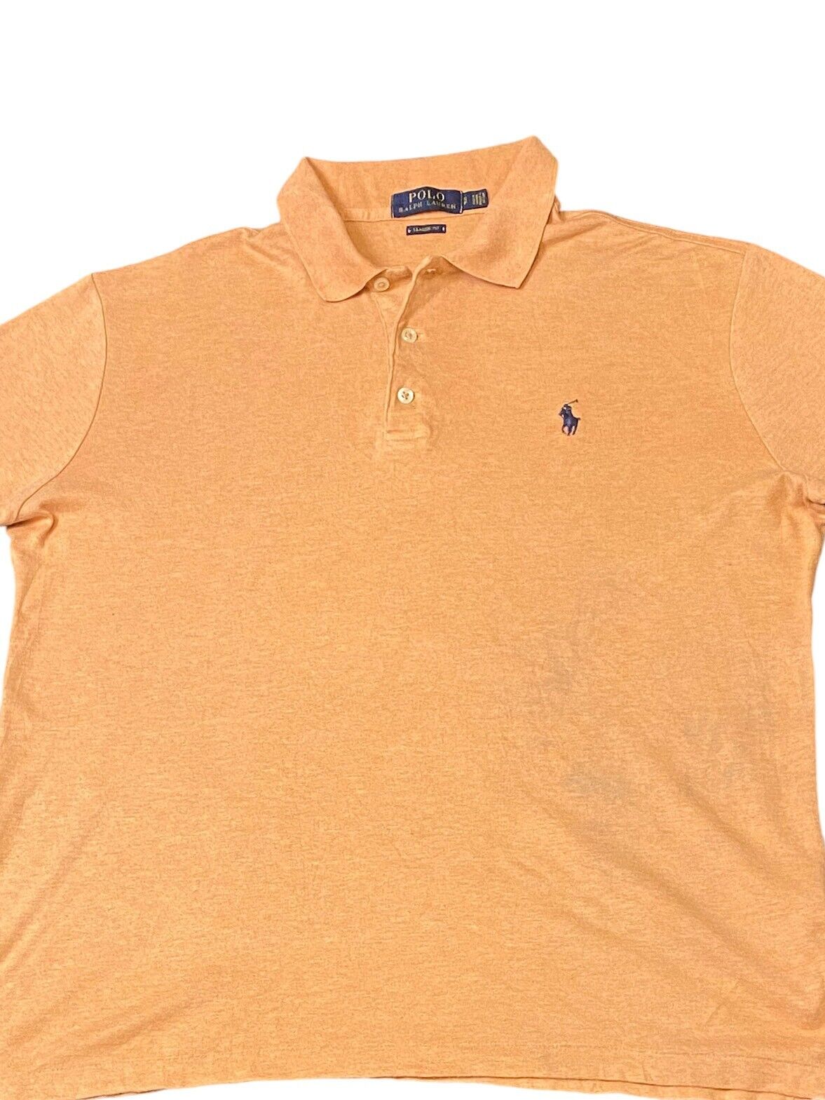 Polo Ralph Lauren Polo Shirt Men's S Orange Embroidered Logo Classic Fit Casual