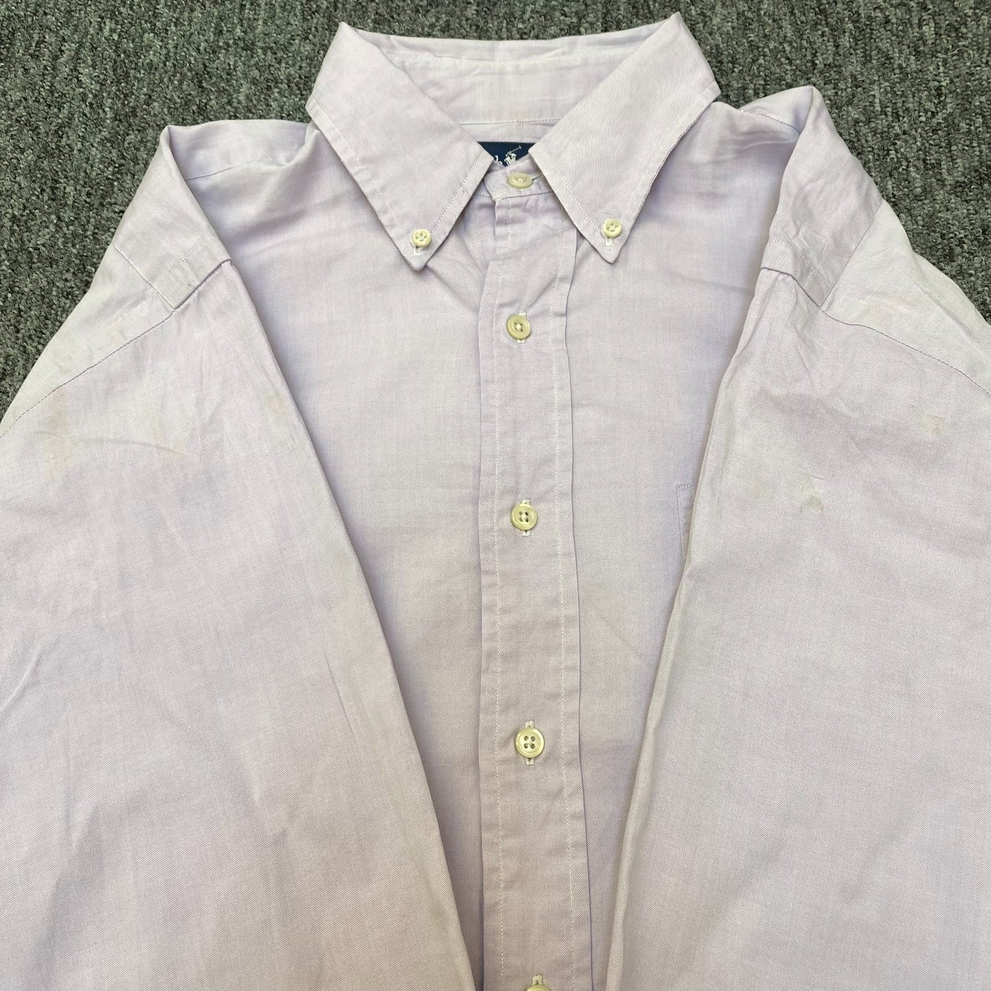 Ralph Lauren Formal Shirt Mens Medium Pink Oxford Long Sleeve Collar Button Down
