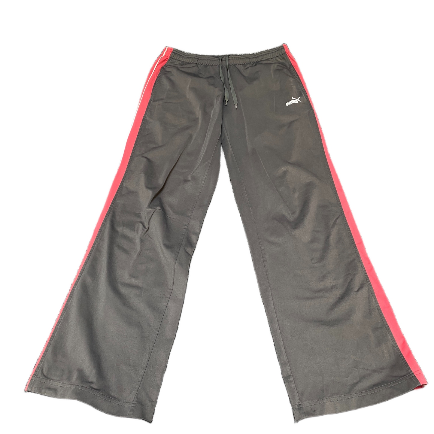 PUMA Joggers Fits as Womens 31" Waist Black Straight Leg Drawstring Trouser