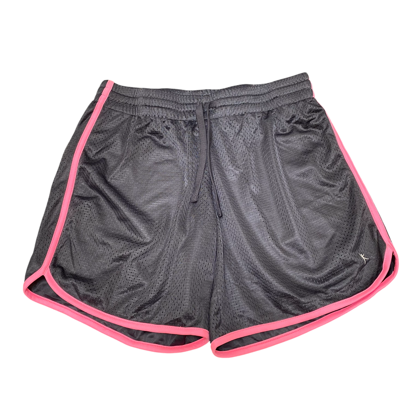 Running Shorts Womens Medium Black Athletic Elastic Waist Drawstring Dolphin Hem