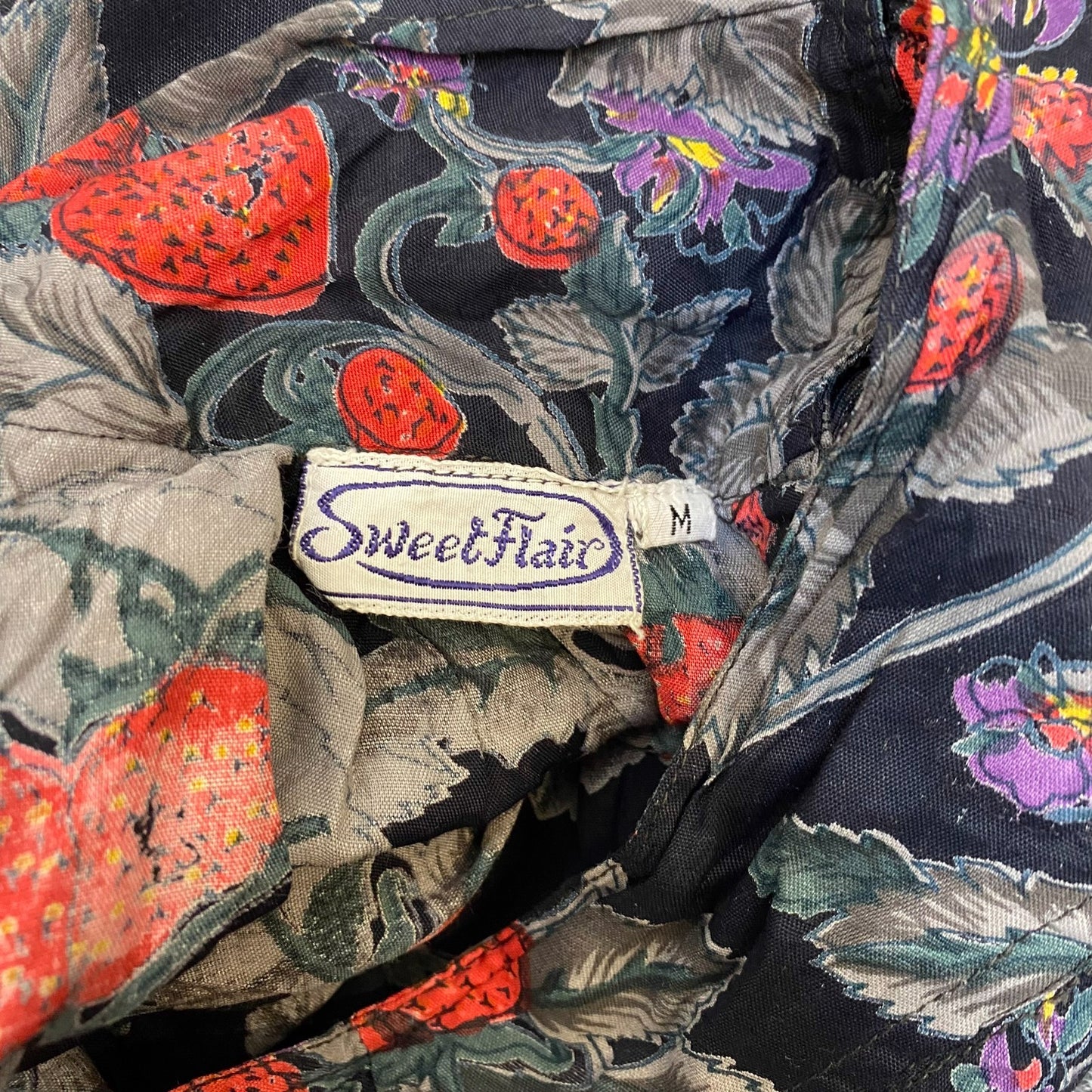 Sweet Flair A-Line Skirt Womens M Multi Floral Pleated Knee Length Outdoor