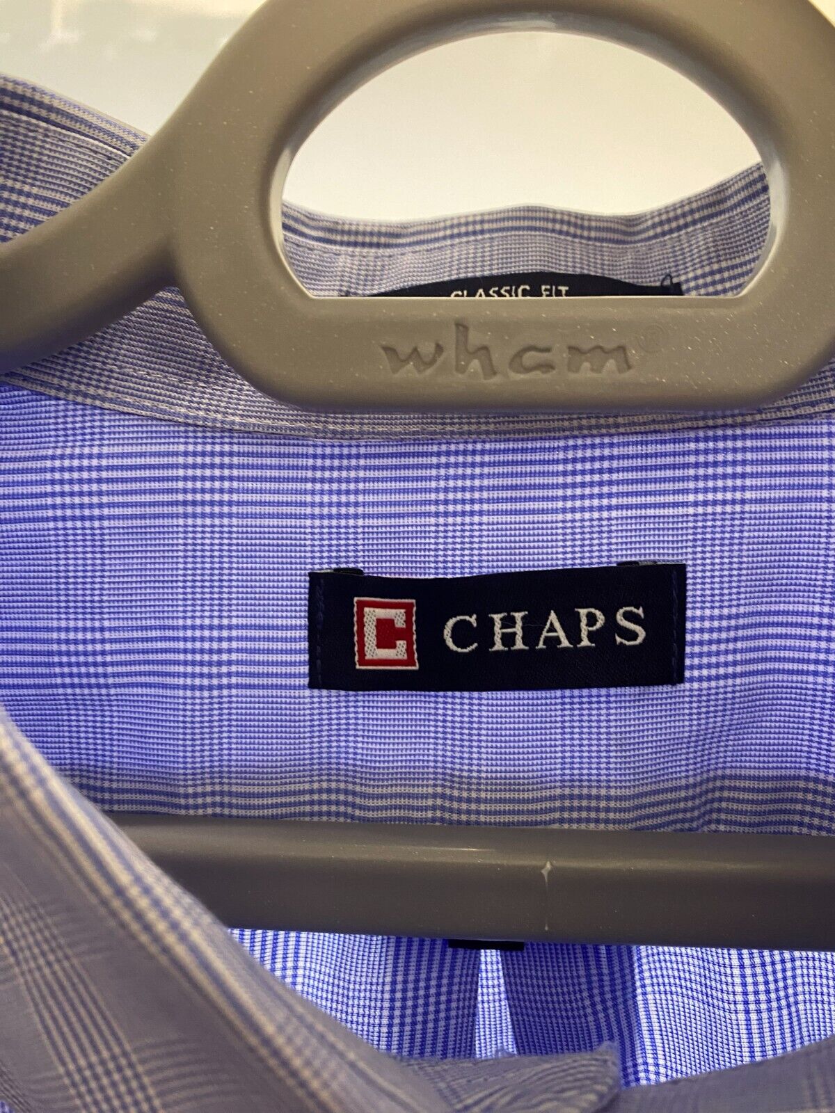 Chaps Shirt Men XL Blue Striped Cotton Cassic Fit Long Sleeve Casual Button Down