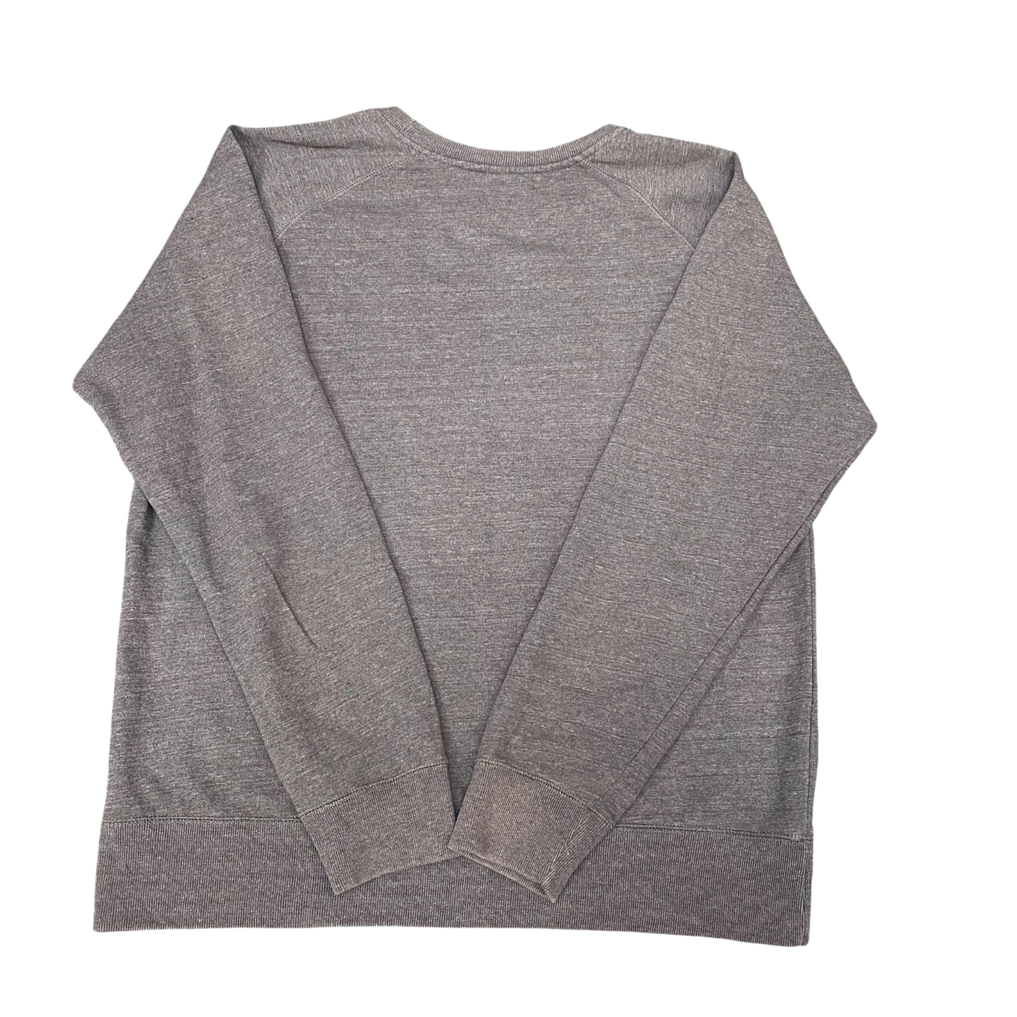 Mein McQueen Sweatshirt Mens XL Grey Long Raglan Sleeve Crew Neck Pullover Y2K