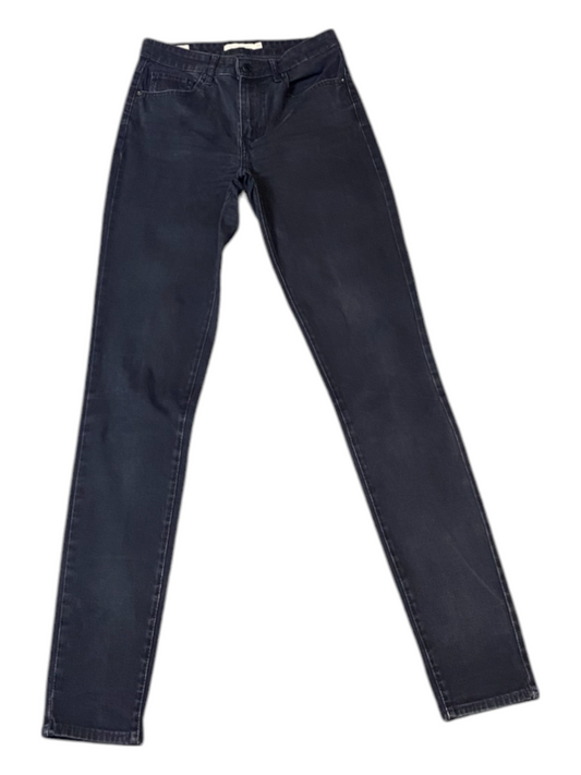 Levi's Jeans Womens 28W 32L Black Denim Comfort Skinny Leg Dark Wash Preppy