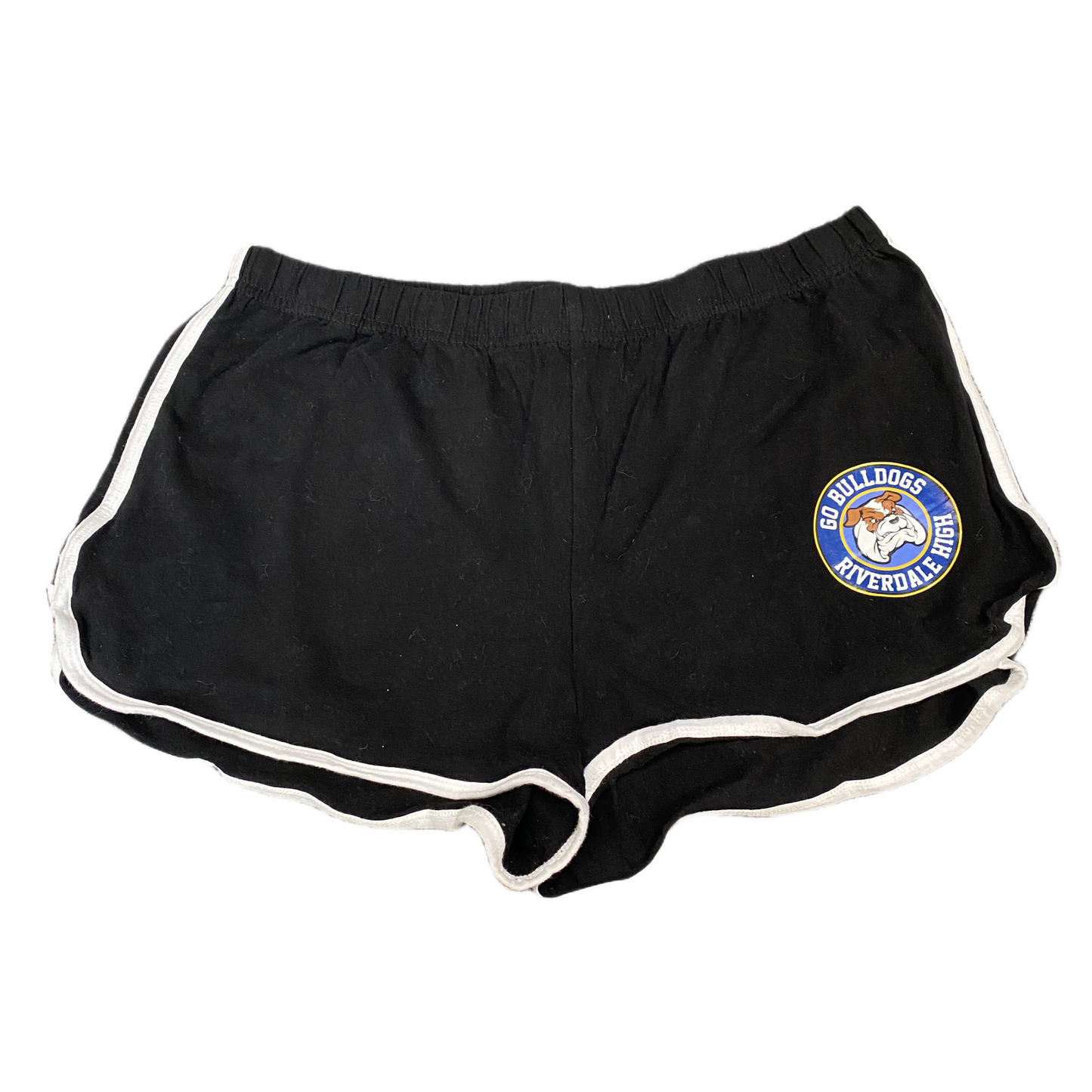 Go Bulldogs Riverdale High Shorts Womens M 29" Waist Black Athletic Gym Workout