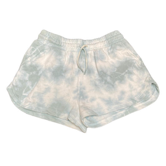 Running Sprinter Shorts Womens XS 24" Waist Blue White Tie Dye Athletic Workout