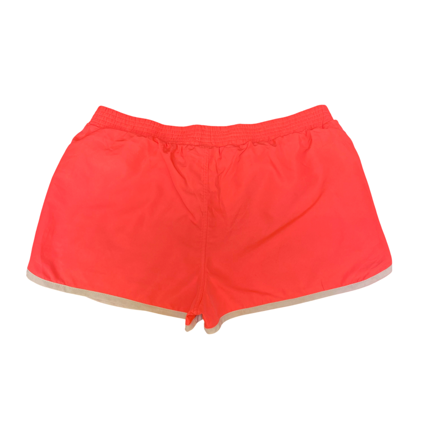 Running Sprinter Shorts Womens Medium Coral Drawstring Elastic Waist Dolphin Hem