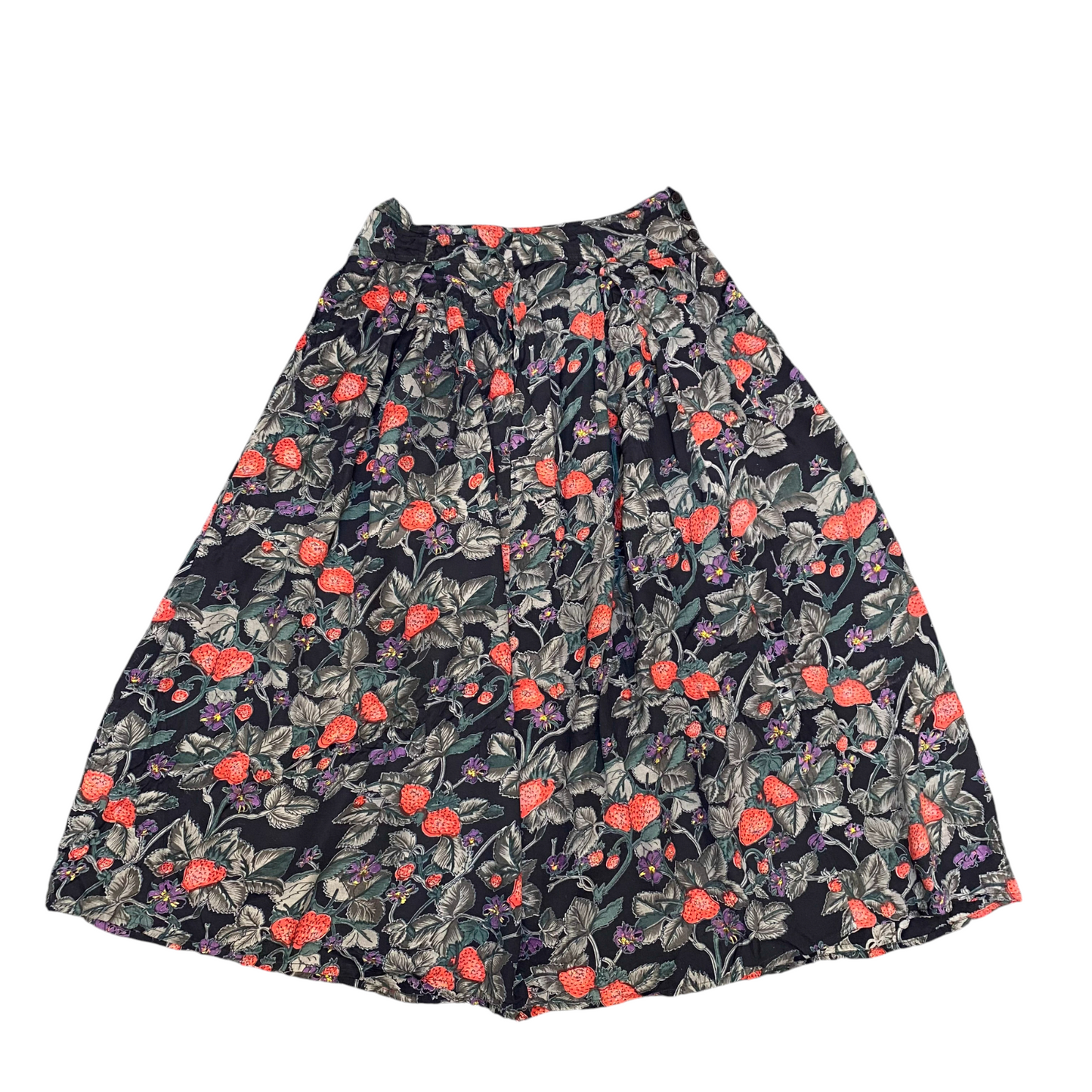 Sweet Flair A-Line Skirt Womens M Multi Floral Pleated Knee Length Outdoor
