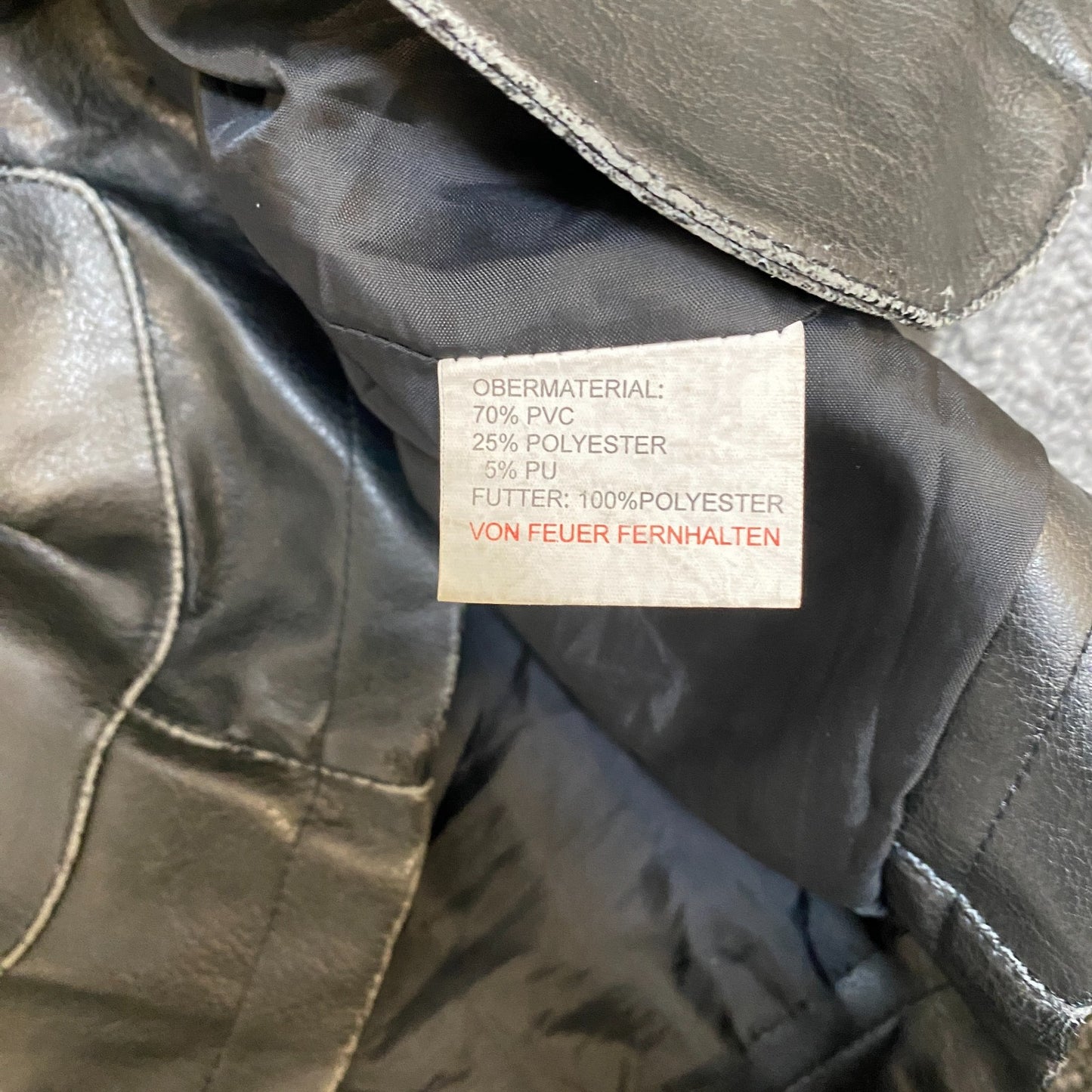 Saix Leather Blazer Jacket Womens XL Black Lined Notch Lapel Single Breasted