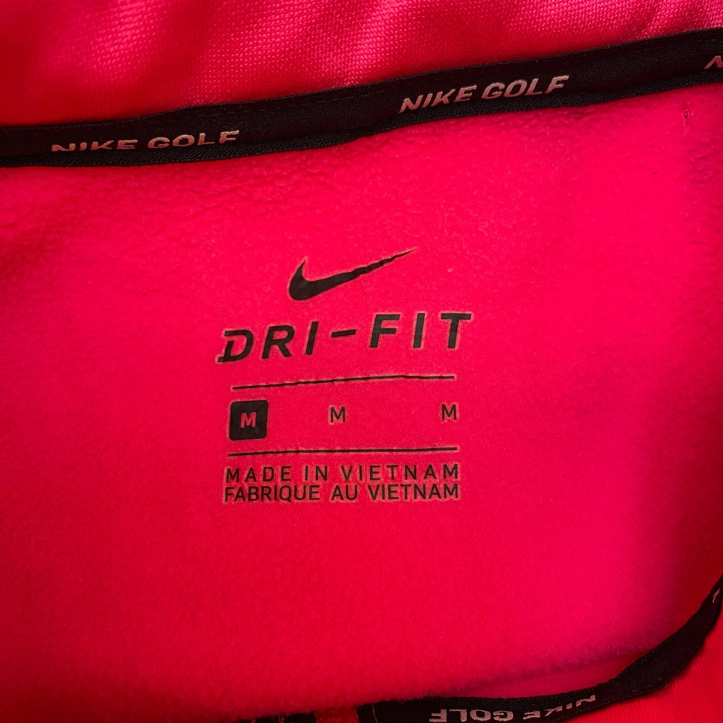 Nike Golf 1/4 Zip Pullover Womens Medium Pink Dri-Fit Athleisure Activewear Top