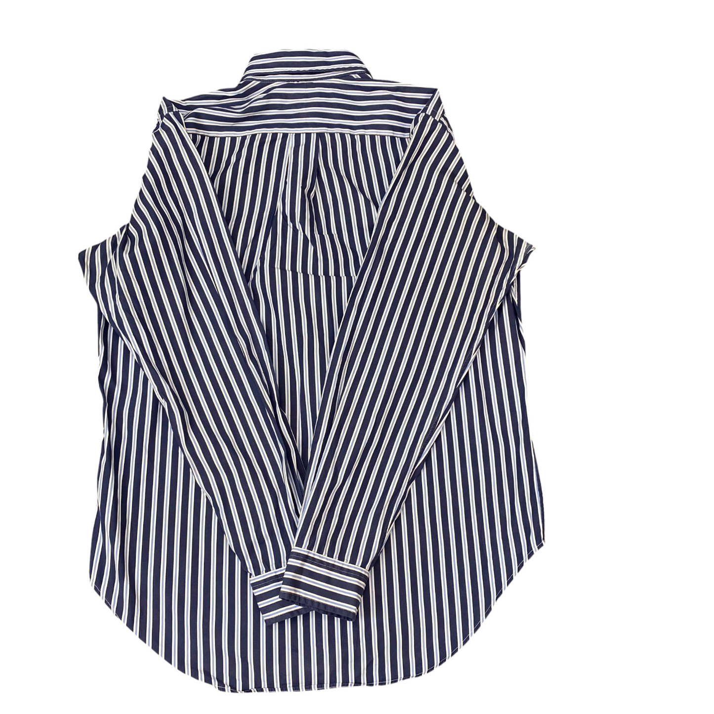 Ralph Lauren Shirt Mens M Blue Striped Classic Fit Long Sleeve Pony Button Down