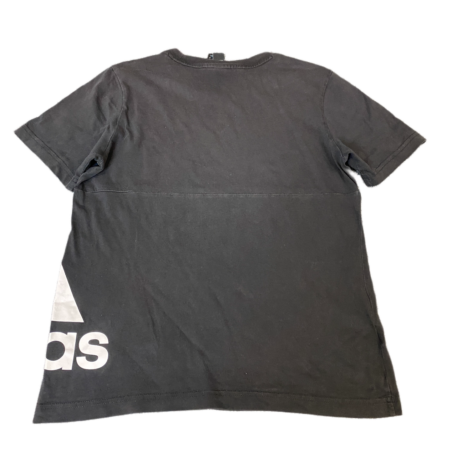 Adidas T-Shirt Boys Small Black Graphic Logo Short Sleeve Crew Neck Pullover Tee