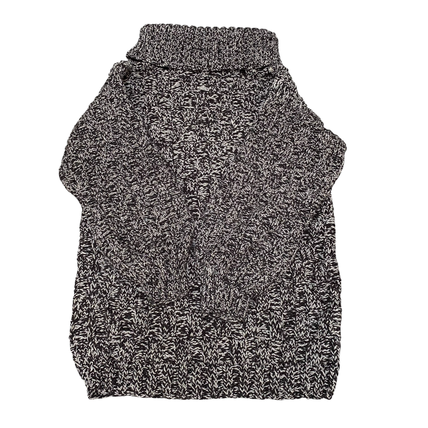 Jumper Womens Large Grey Knitted Warm Winter Turtle Neck Long Sleeve Pullover