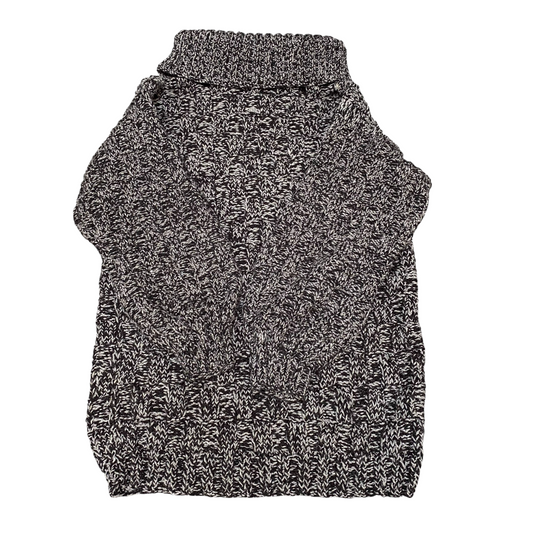 Jumper Womens Large Grey Knitted Warm Winter Turtle Neck Long Sleeve Pullover