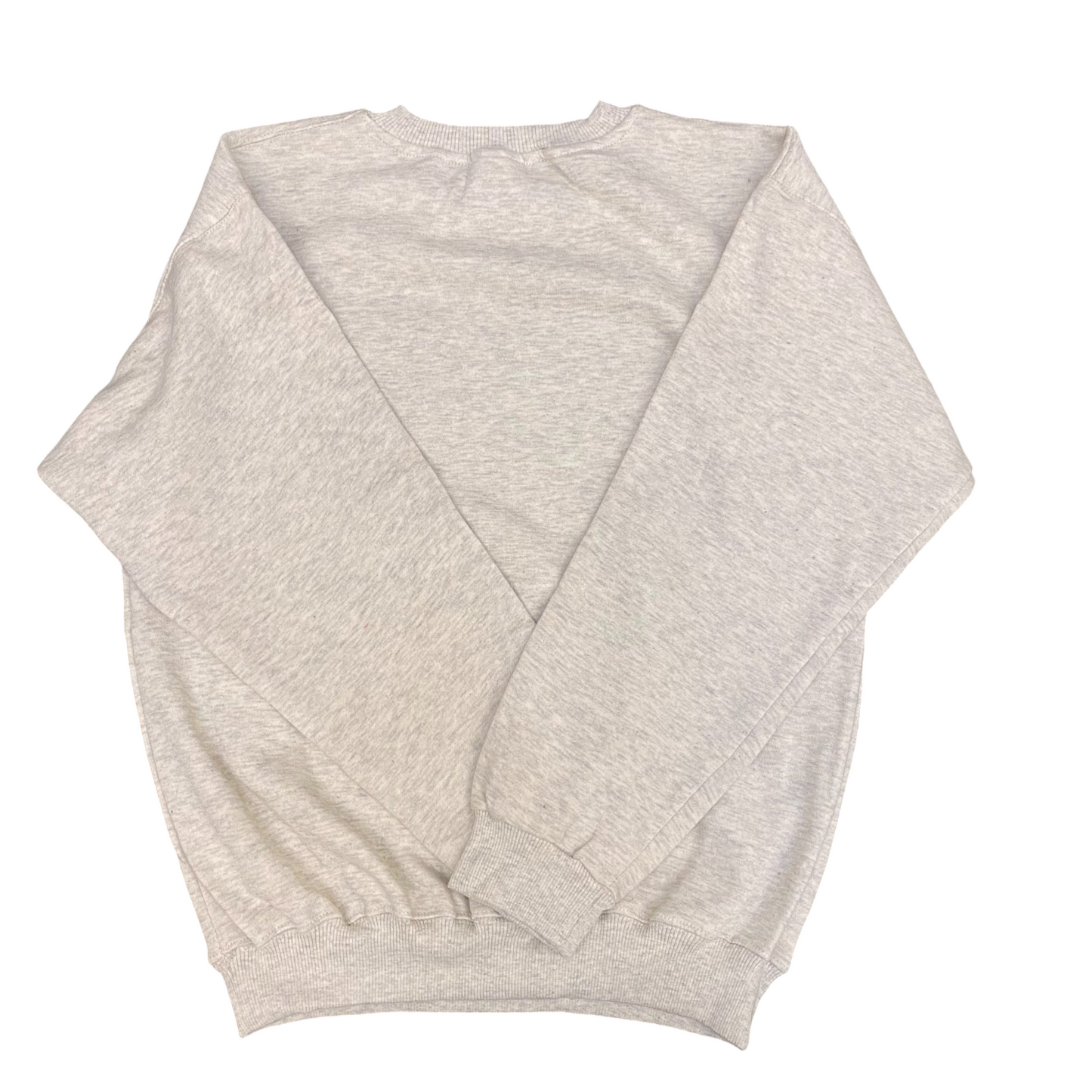 Nike Reworked Sweatshirt Mens M Grey Heather Embroidered Spellout Logo Crew Neck