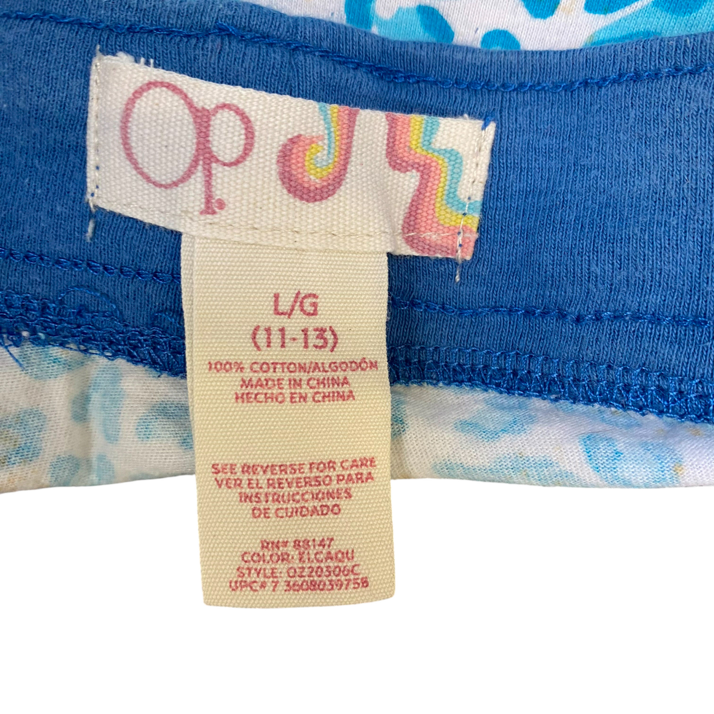 Running Sprinter Shorts Womens Large Blue White Leopard Athletic Fit Drawstring