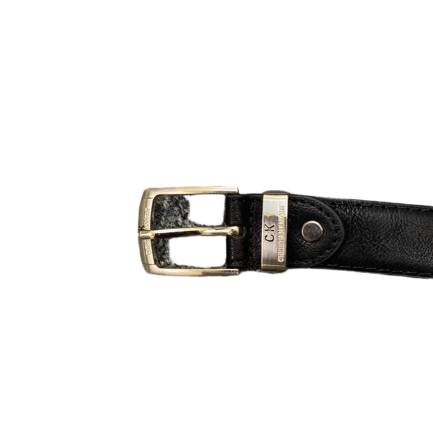 Calvin Klein Waist Belt Men Black Leather Adjustable Silver Pin Buckle 51 Inches