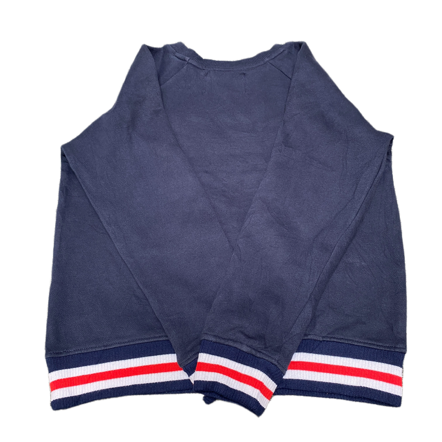 Fila Sweatshirt Womens Medium Navy Spell Out Embroidered Logo Raglan Sleeve