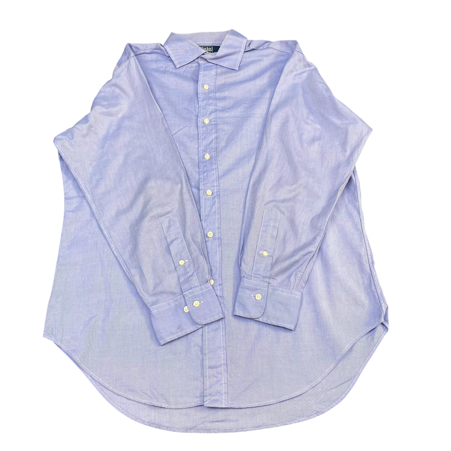 Polo Ralph Lauren Formal Shirt Mens L Blue Regent Classic Fit Button Down