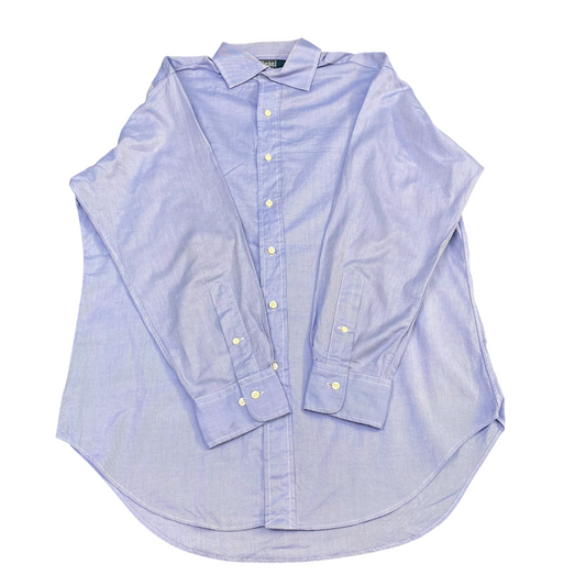 Polo Ralph Lauren Formal Shirt Mens L Blue Regent Classic Fit Button Down