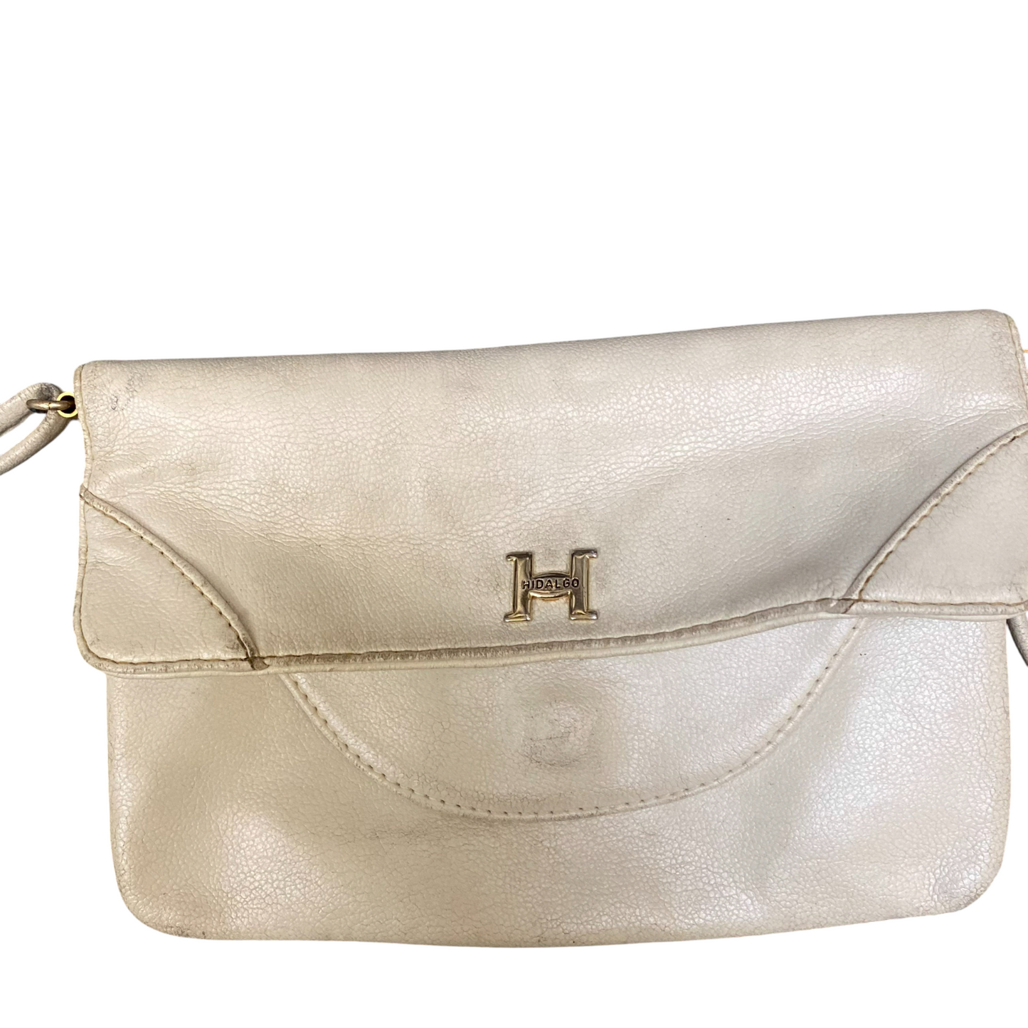 Hidalgo Convertible Clutch Crossbody Purse Womens Beige Leather Zipper Pocket