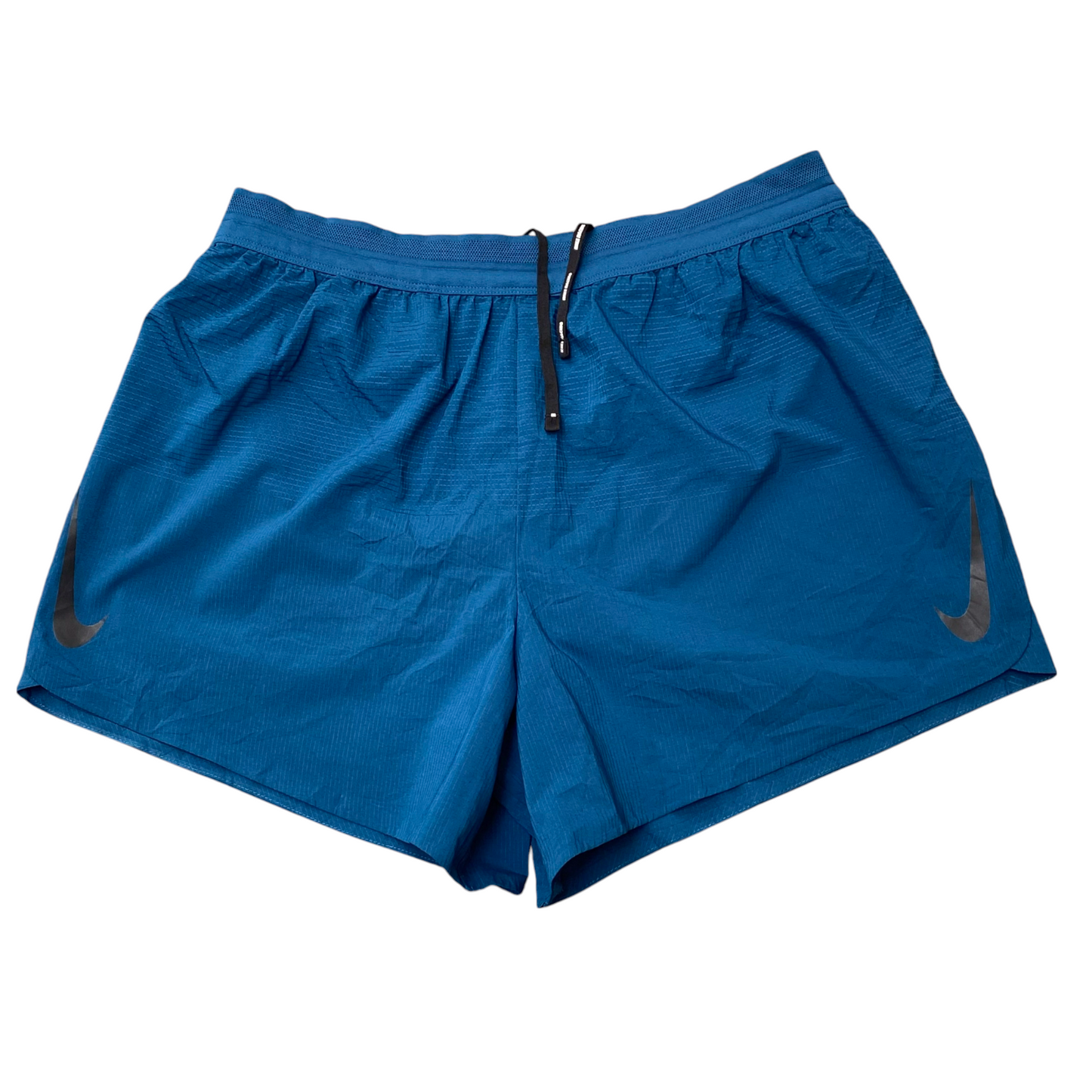 Nike Shorts Womens XXL Blue Swoosh Logo Elastic Waist Drawstring Stretch