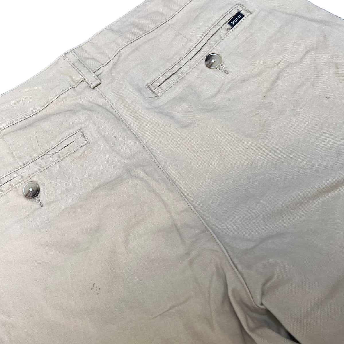 Polo Ralph Lauren Chino Shorts Fits as Womens Small 30" Waist Khaki Flat Front