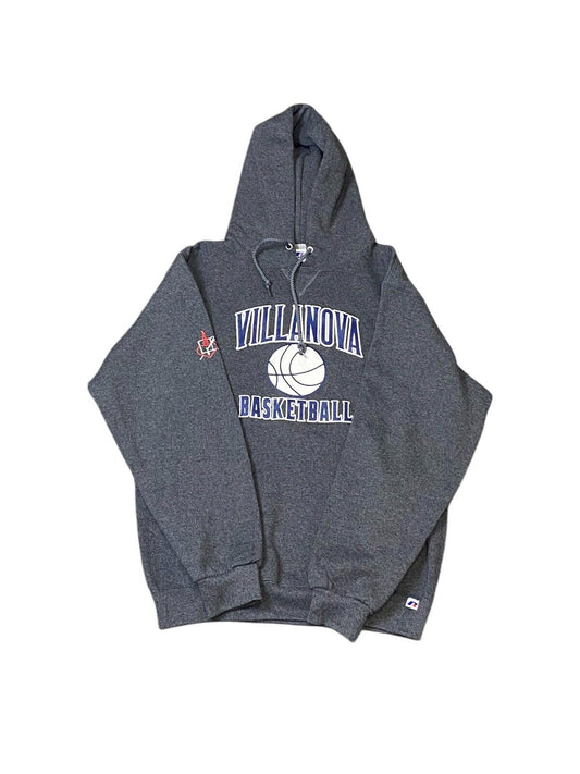 Villanova Wildcats Hoodie Men Medium Grey Russell Athletic NCAA Basketball Sport