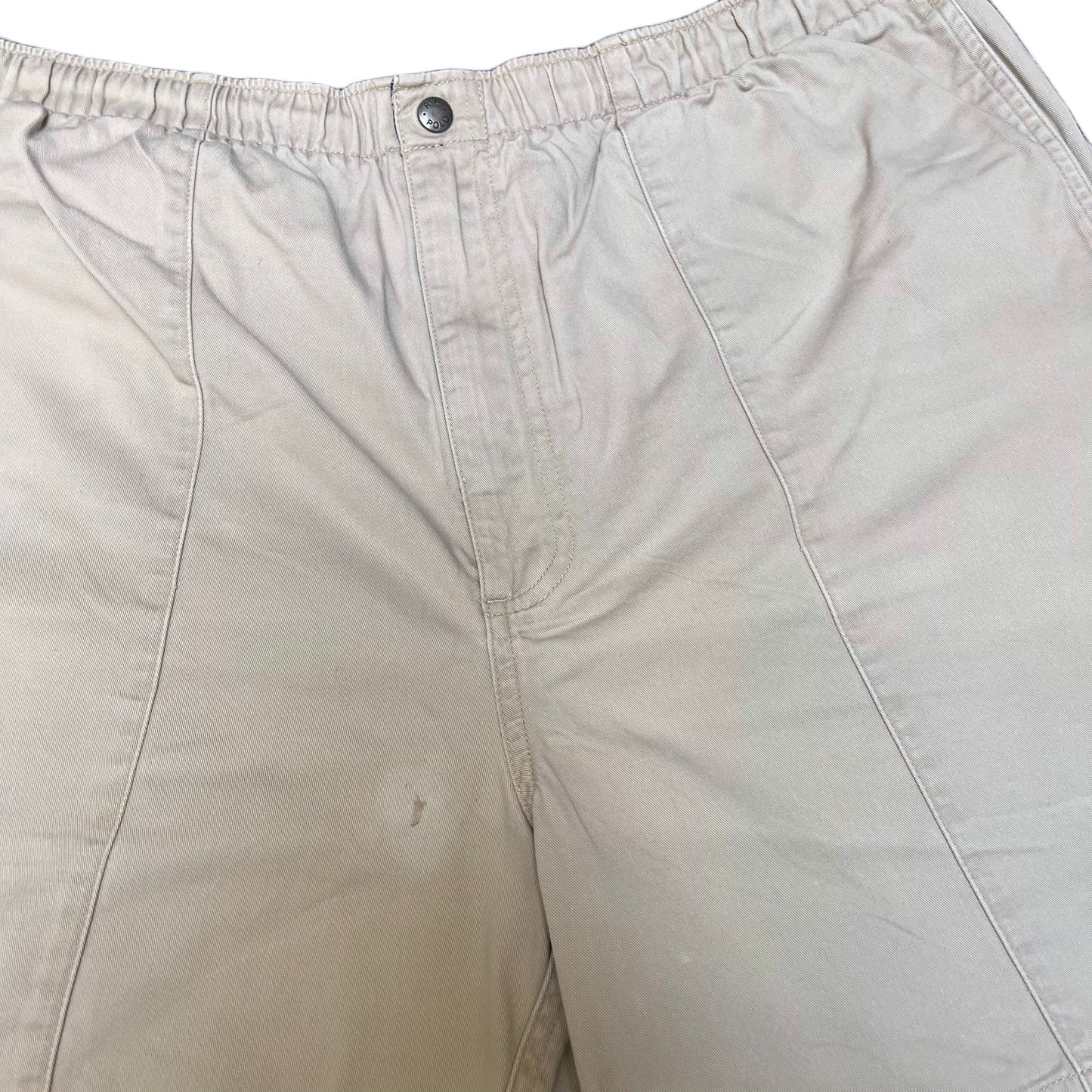 Polo Ralph Lauren Shorts Mens XL 37" Waist Beige Pony Logo Elastic Waist Outdoor